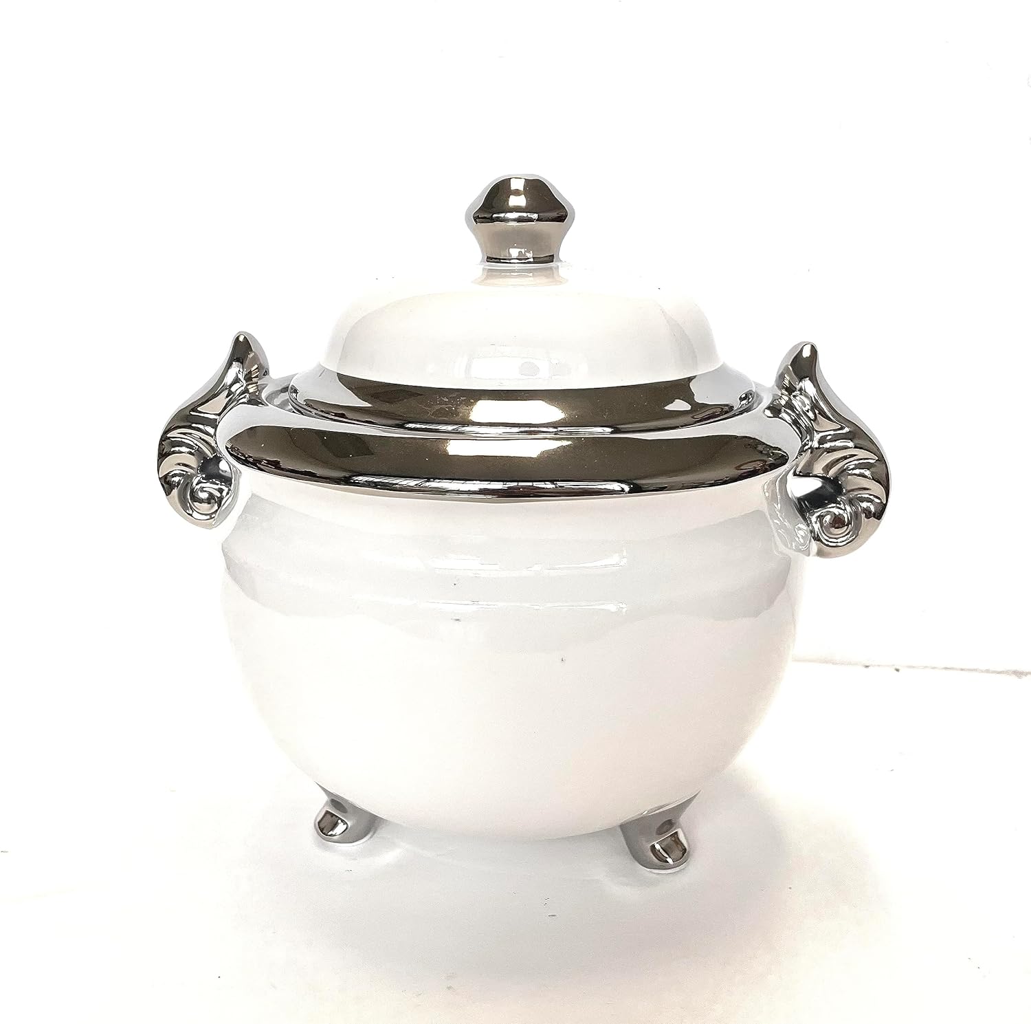 Sopera de porcelana Obatala blanca 3 litros de capacidad - White porcelain Tureen for Obatala3 litters capacity