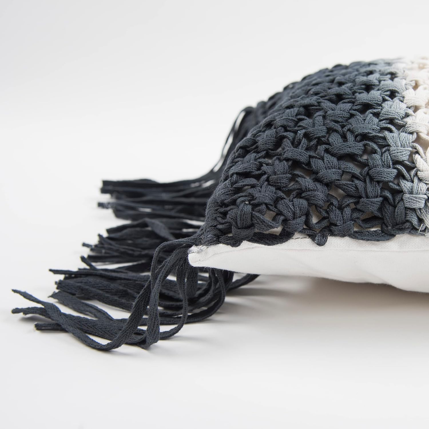 Rizzy Home | T13161 | Cover Only Decorative Pillow | 11"x21" White/Blue/Black