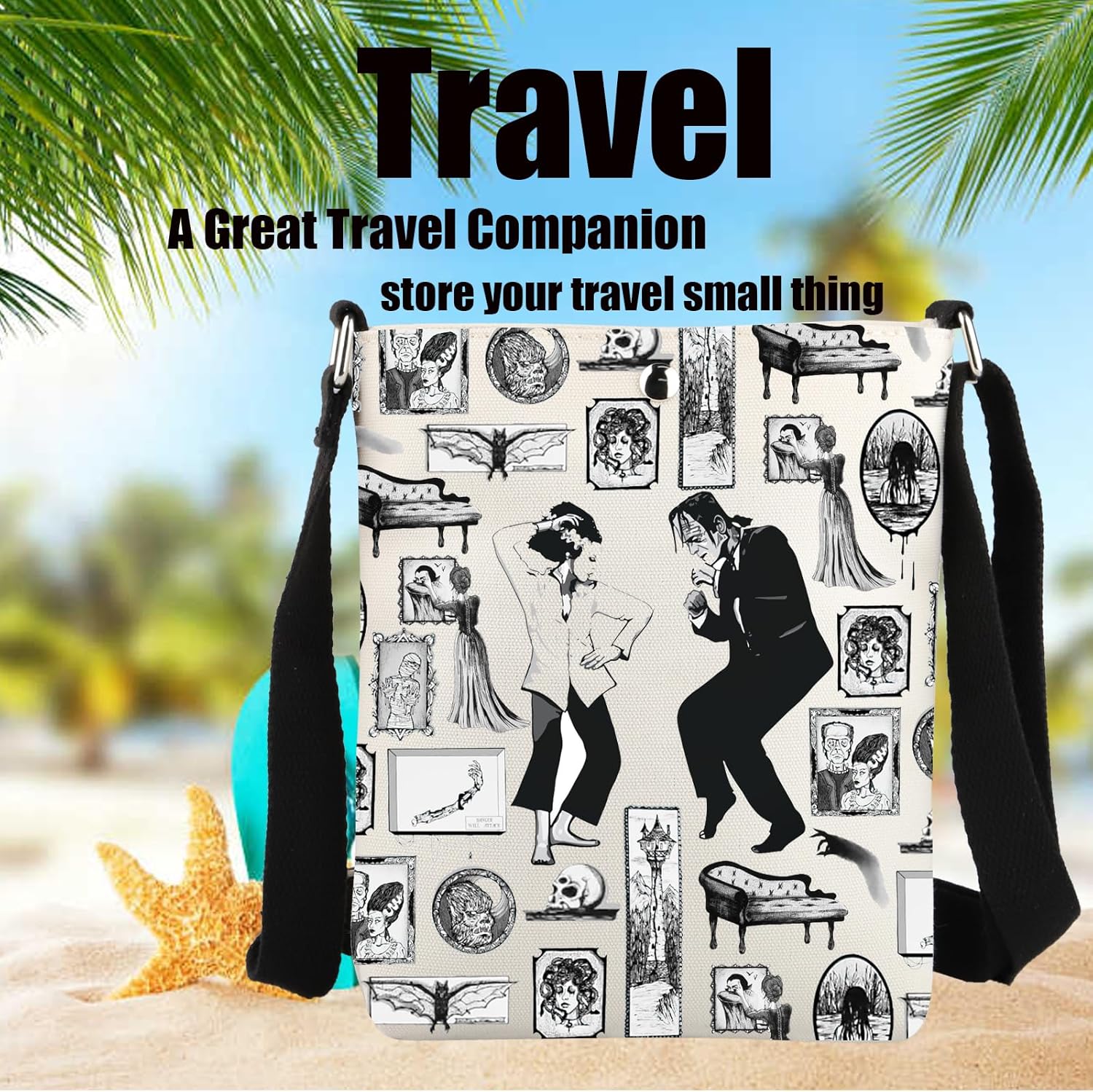 JYTAPP Classic Horror Monsters Bag Gallery Gothic Crossbody Bags Bride Horror Lovers Gift Gothic Bag - Image 7