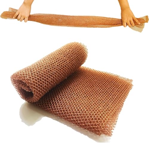 Esponja de baño larga de red africana, exfoliante de espalda para cuerpo, toalla de espalda exfoliante, paquete de 1 (marrón)