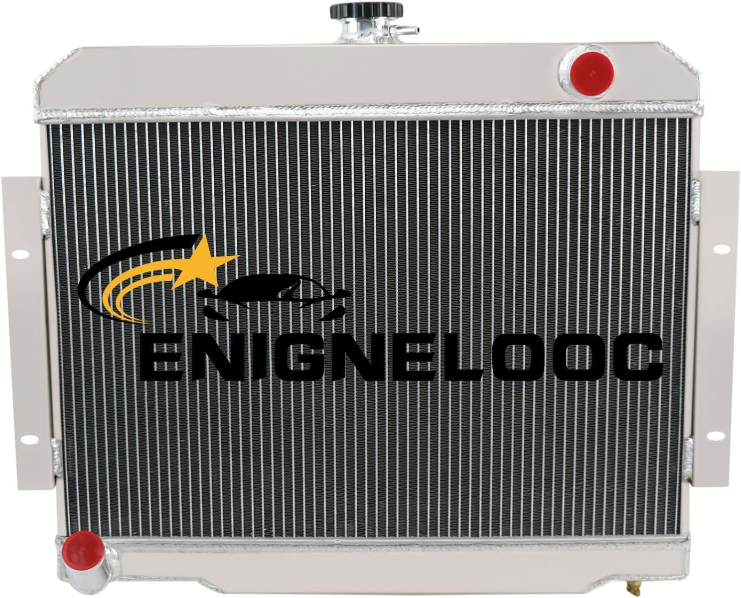 4 Row Aluminum Radiator for 1973-1986 Jeep CJ5 CJ6 CJ7 Cherokee Scrambler 3.8L 4.2L 5.0L L4 L6 GAS 1974 1975 1976 1977 1978 1979 1980 81 82 83 84 85 86