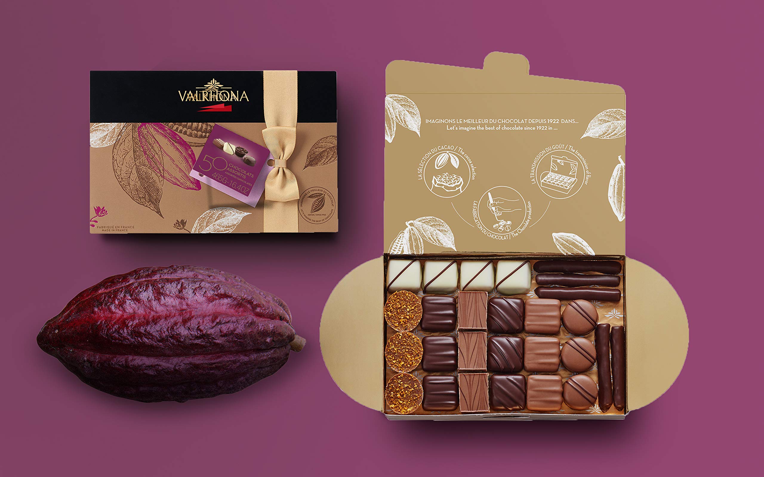 Valrhona Chocolats 50 Chocolats Assortis 465g