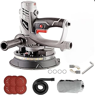 Mecano dry wall sander machine 900W, Copper Armature, 1500-2500RPM, Variable Speed Control, Switch Lock Feature, 8 Hole vacuum and LED light (MARK 180)