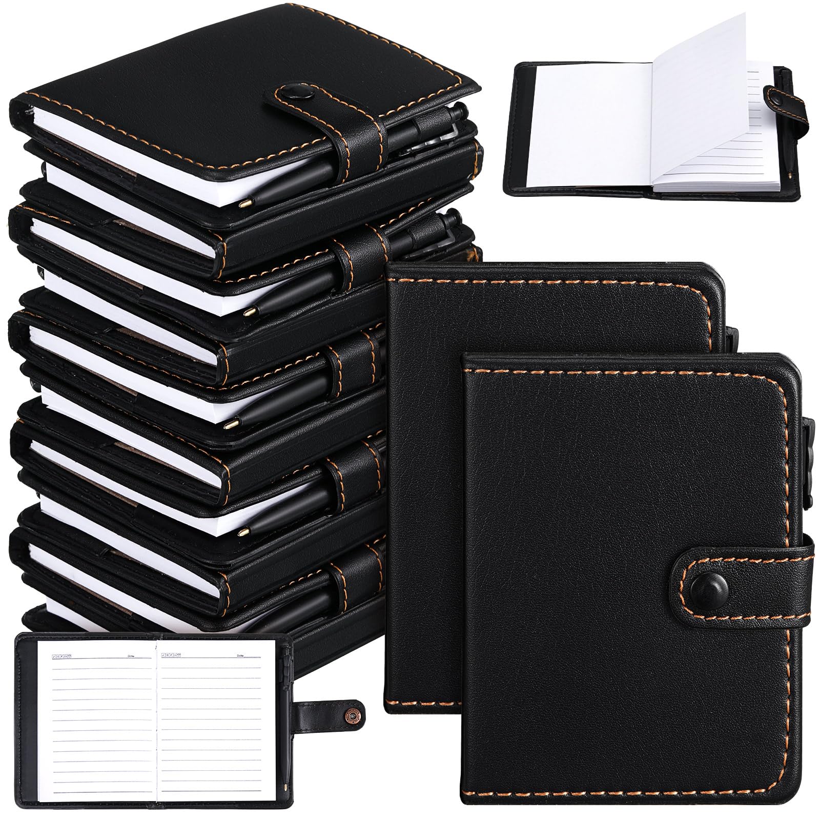 Carnet de voyage vintage lot de 10 avec stylo pour cadeau collègue bureau