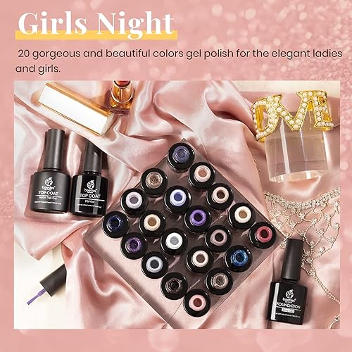 Miniatura 3 de Beetles - Juego de 2 esmaltes de uñas de gel de 0.5 fl oz (0.5 fl oz) que no se limpia con 20 esmaltes de uñas de gel, acabado brillante y larga