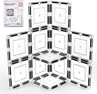 Vista 1 de PicassoTiles Juego de expansión de azulejos magnéticos transparentes transparentes STEM, kit de juguetes educativos de construcción para niños de 3