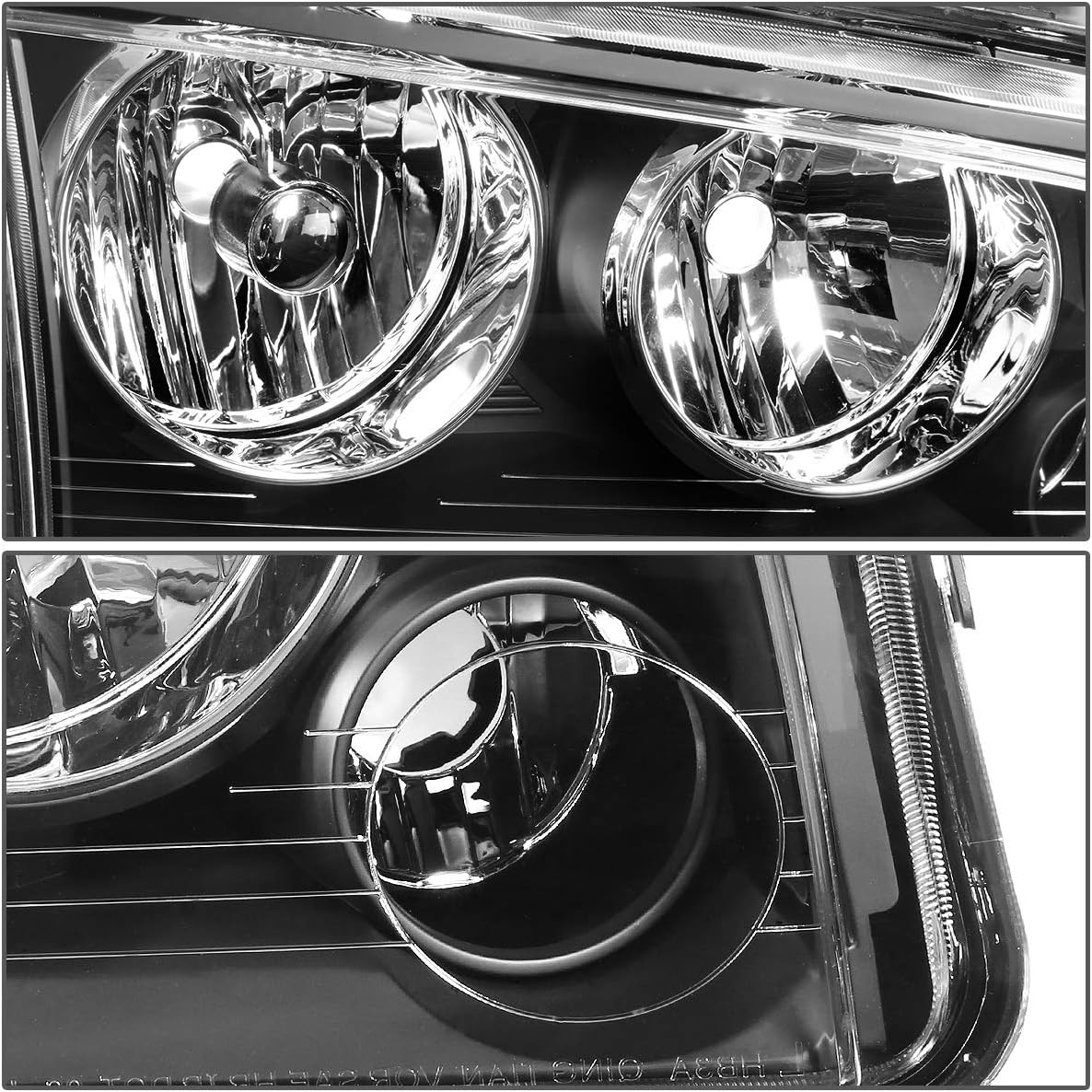 DNA MOTORING Right Passenger Side Factory Style Headlight Lamp Compitable with 06-10 DODGE CHARGER, OEM-HL-0034-R