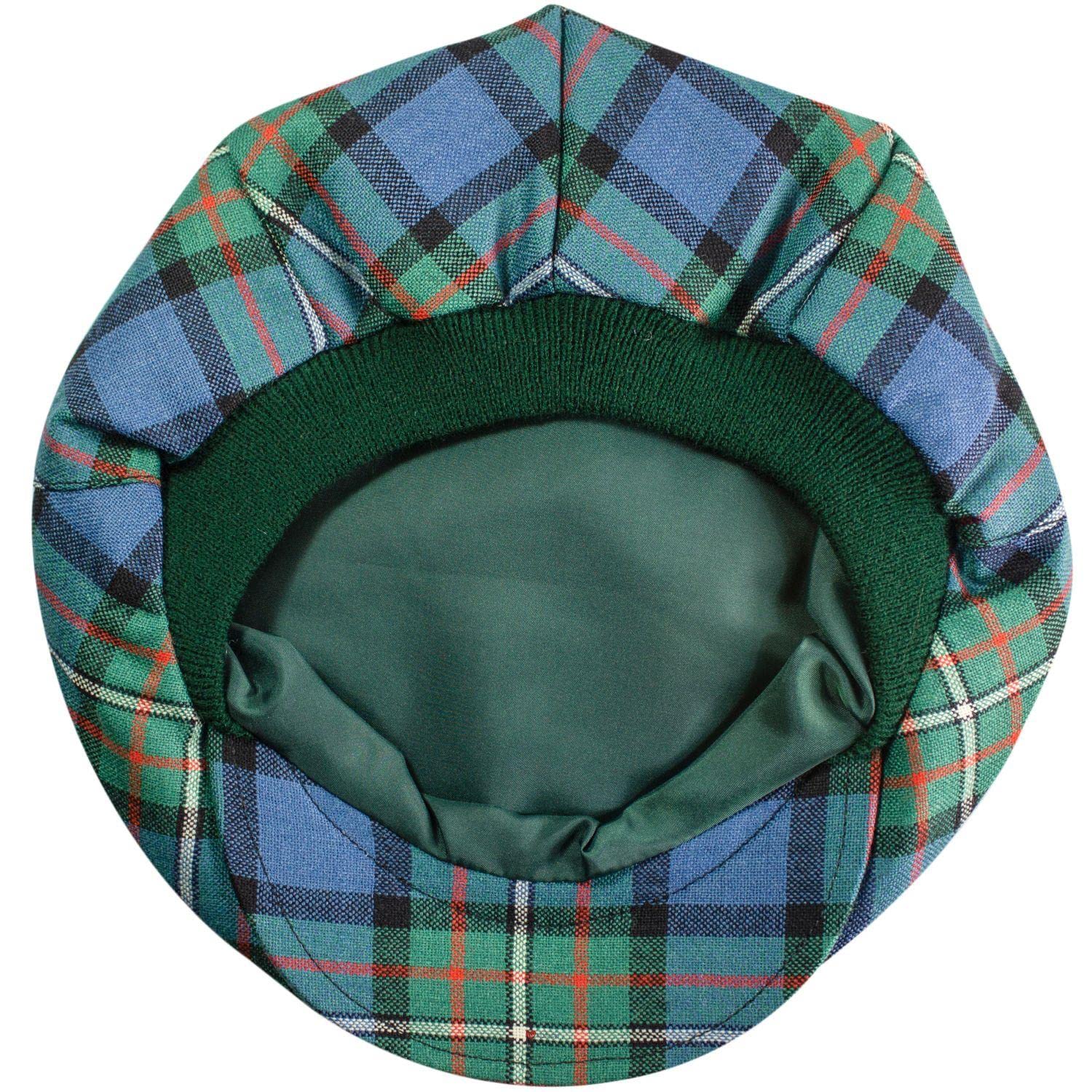 I LUV LTD Diseño de Tartán Gorras Planas Ferguson Ancient Tartan Hombres y Mujeres Talla única Banda Elástica Ajuste Cómodo Hecho Escocés