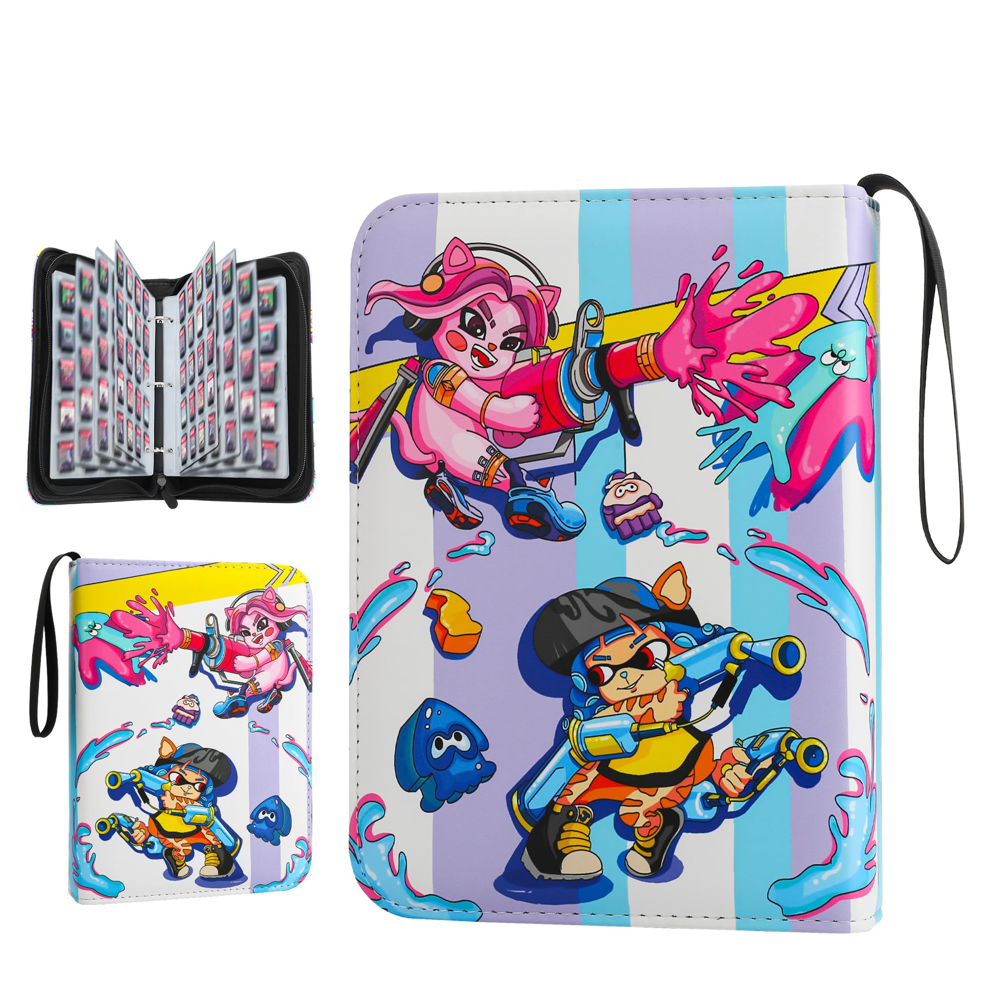 Amazon.com: GLDRAM 300 Pockets of Amiibo Card Binder for Splatoon 3, NFC  Tag Switch Game Cards Holder Book with Graded Card Sleeves Binder Sheets,  Cartridge Organizer Mini Card Collection Album for Amiibo