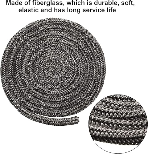 Miniatura 3 de Boao Junta de puerta de estufa de leña, cable de fibra de vidrio, junta de repuesto para estufa de madera, juntas de fibra de vidrio impregnadas de