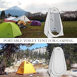 Your Choice Pop Up Privacy Shower Tent - Portable Changing Tent for Camping, Beach & Hiking - 6.2FT Lightweight with Carry Bag, Quick Setup & Full Coverage - White