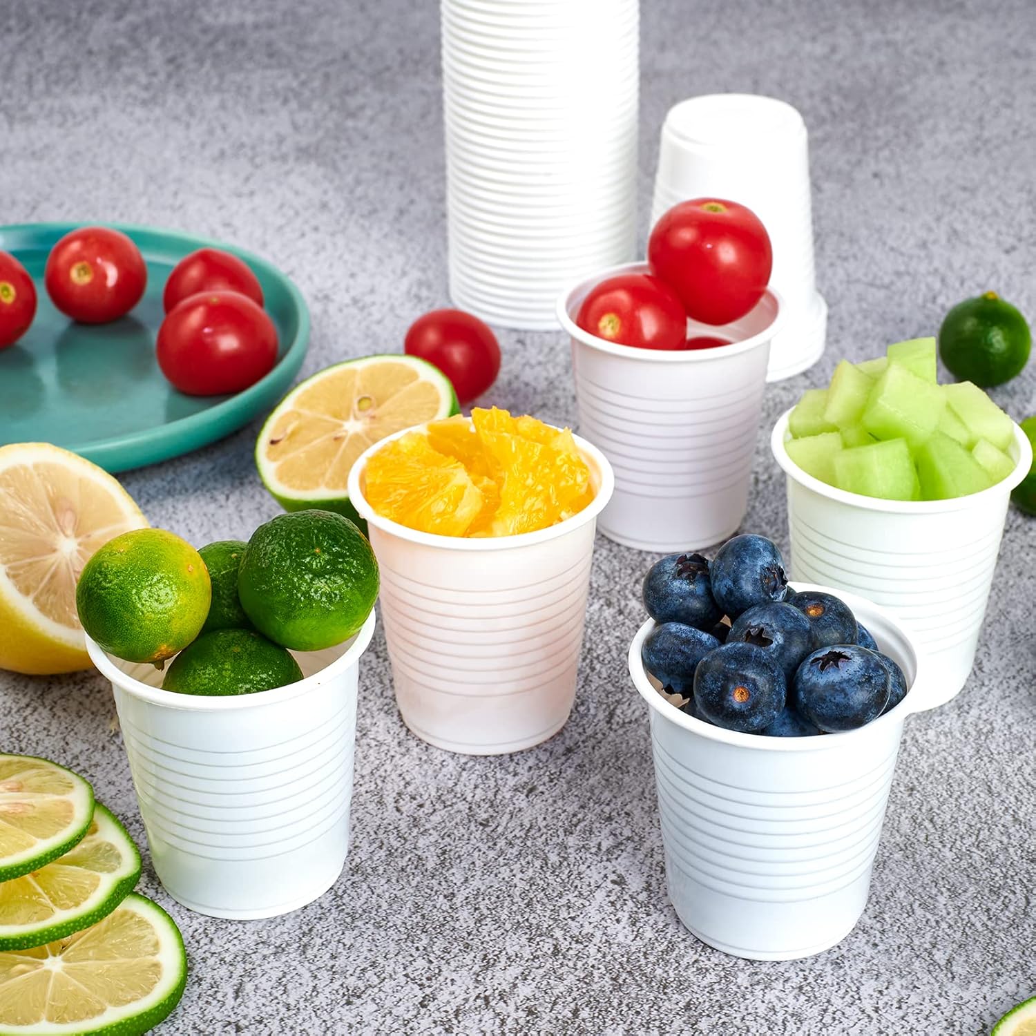 Lilymicky 500 Pack 3 oz Disposable Plastic Cups, 3 Ounce Plastic Bathroom Cups, Small Jelly Party Shot for Tasting, Drinking and Party