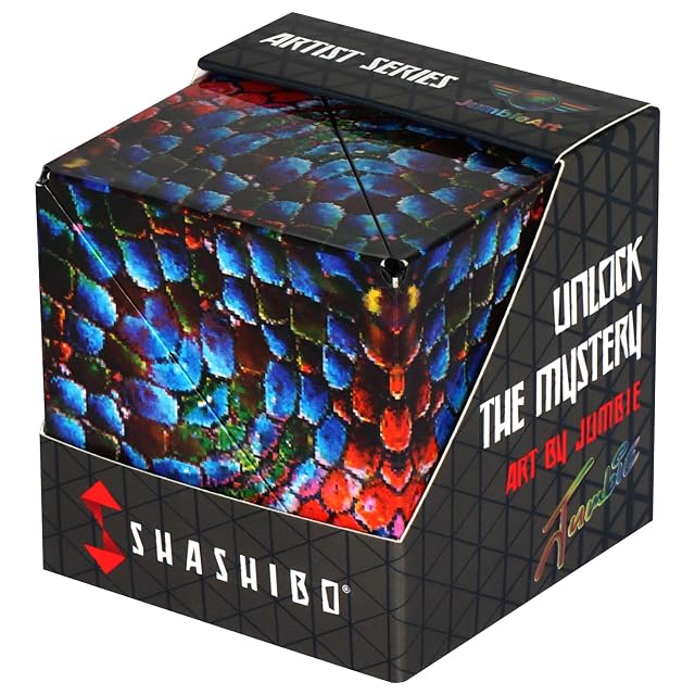 Shashibo Cubo Transformable - Cubo Antiestrés Patentado y Galardonado con 36 Imanes de Tierras Raras - Se Transforma en Más de 100 Formas (The Chameleon)