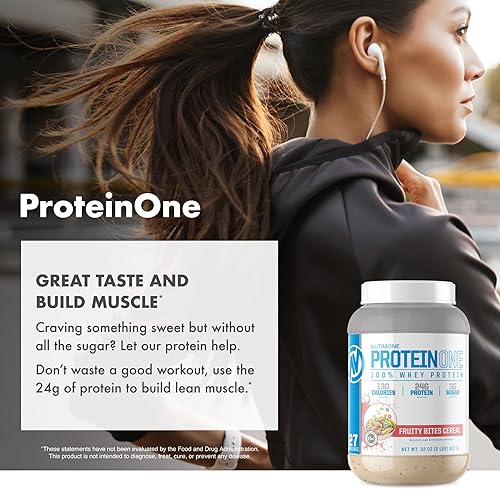 Miniatura 7 de NutraOne ProteinOne Whey Protein Promueve la recuperación y desarrolla músculo con un batido de proteínas en polvo para hombres y mujeres (caramelo
