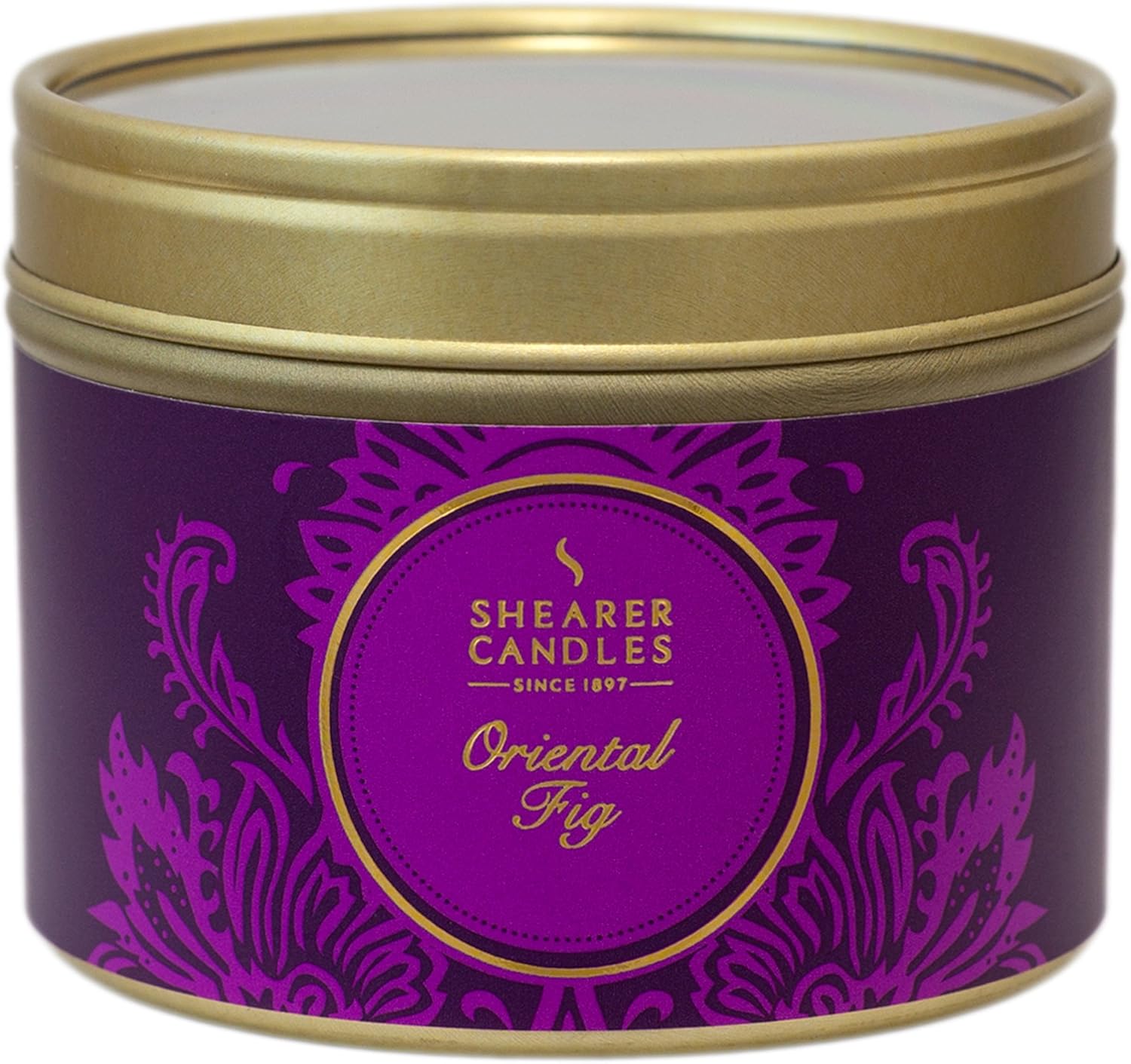Shearer Candles Oriental Fig Small Scented Gold Tin Candle
