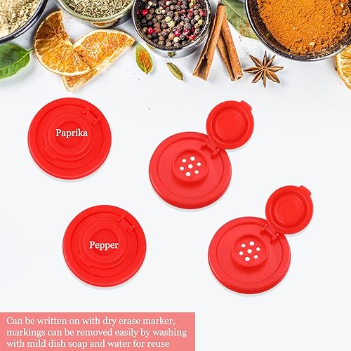 Miniatura 4 de Juego de 4 saleros y pimenteros de plástico con tapa, a prueba de humedad, tarros de especias transparentes, salero para viajes, camping, picnic,