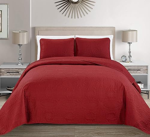 Miniatura 5 de Linen Plus Collection - Juego de colcha en relieve de 3 piezas