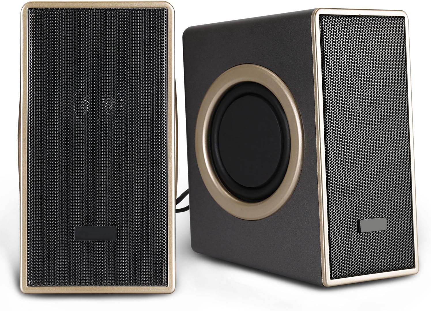 WESDAR Computer Speakers 2.1 Bass Portable USB Powered Stereo Bass Multimedia Set for Mac iMac Gaming PC Laptop Desktop Notebook Computer Tablet, Pack of 2, Grey, 736S-Gr