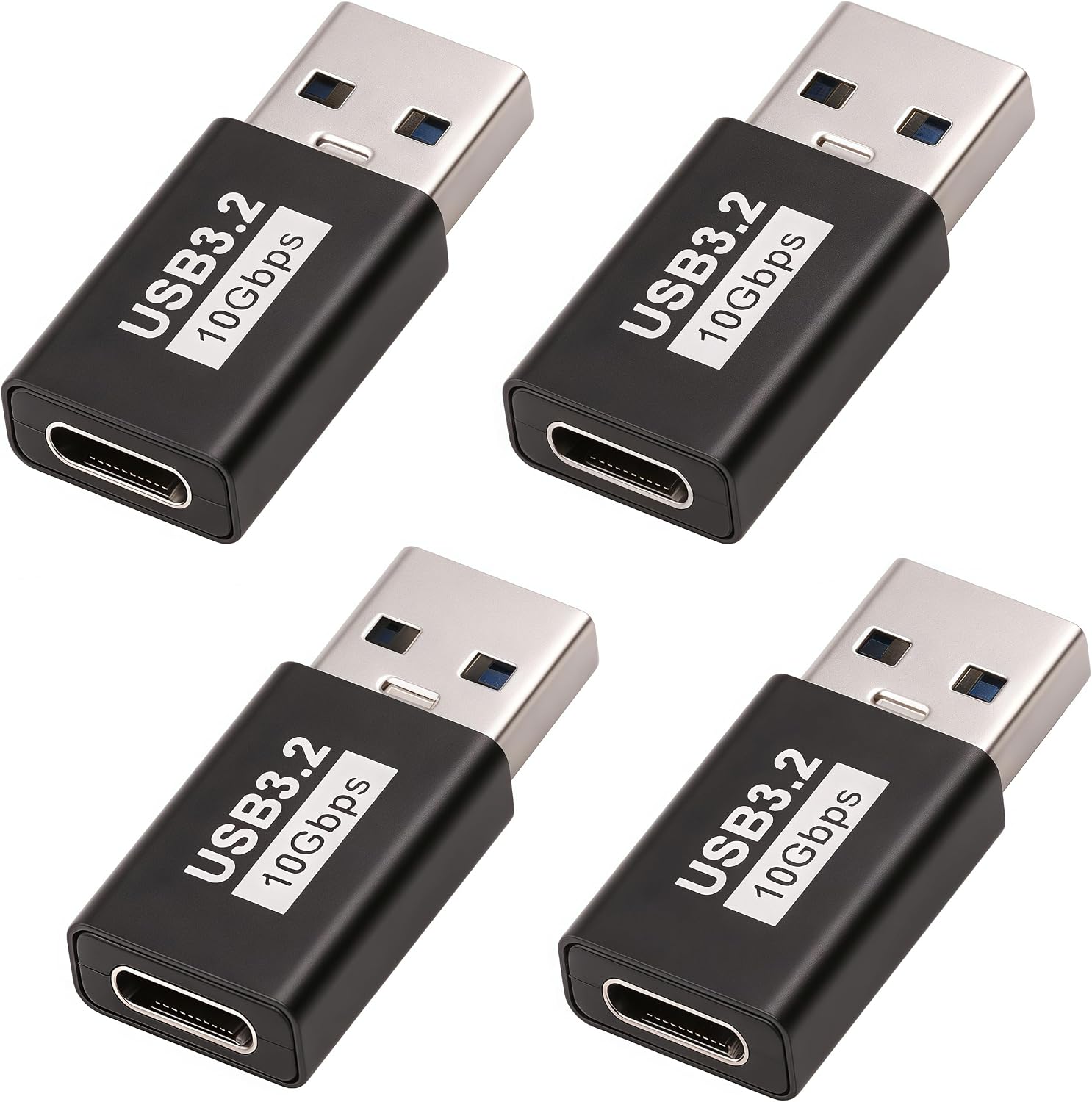 Pastall 𝟒𝐏𝐚𝐜𝐤 𝐔𝐩𝐠𝐫𝐚𝐝𝐞𝐝 USB 3.1 Male to USB C Male Adapter ，USBc/Typec Male to USB Male Converter, Compatible with Mobile Phones/Computers/Notebook Computers/Mobile Phones