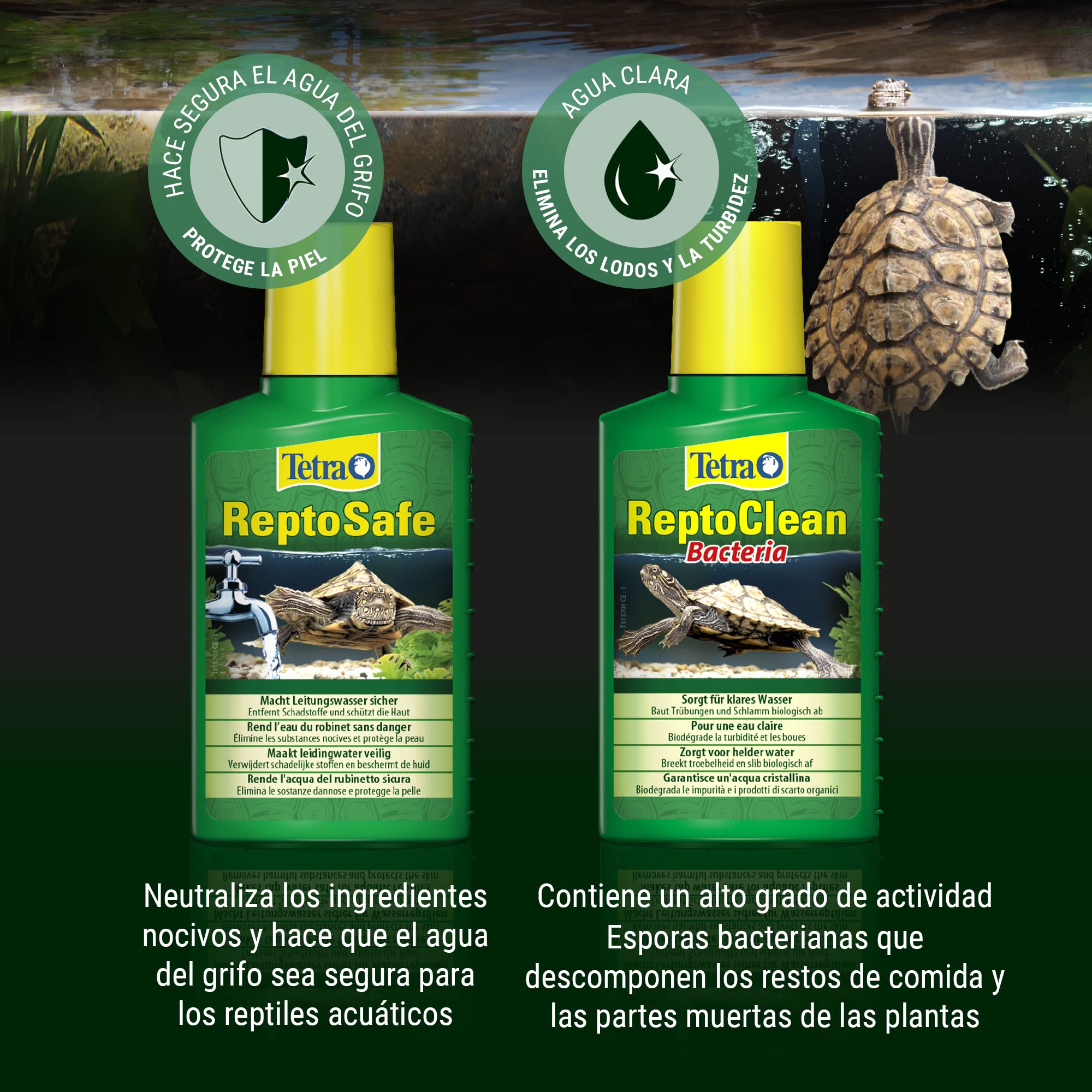 Tetra ReptoSafe 100 ml - Neutraliza los componentes nocivos y garantiza que el agua del grifo sea segura para los reptiles acuáticos, tales como tortugas y anfibios — view 5