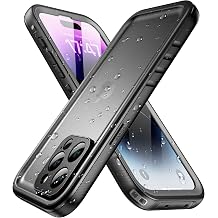 SPORTLINK for iPhone 14 Pro Max Waterproof Case - Built-in Shockproof Dustproof Screen Protector - IP68 Underwater/Military Dropproof/Full Body Protection/Cover for iPhone 14 Pro Max 6.7 Inch Black