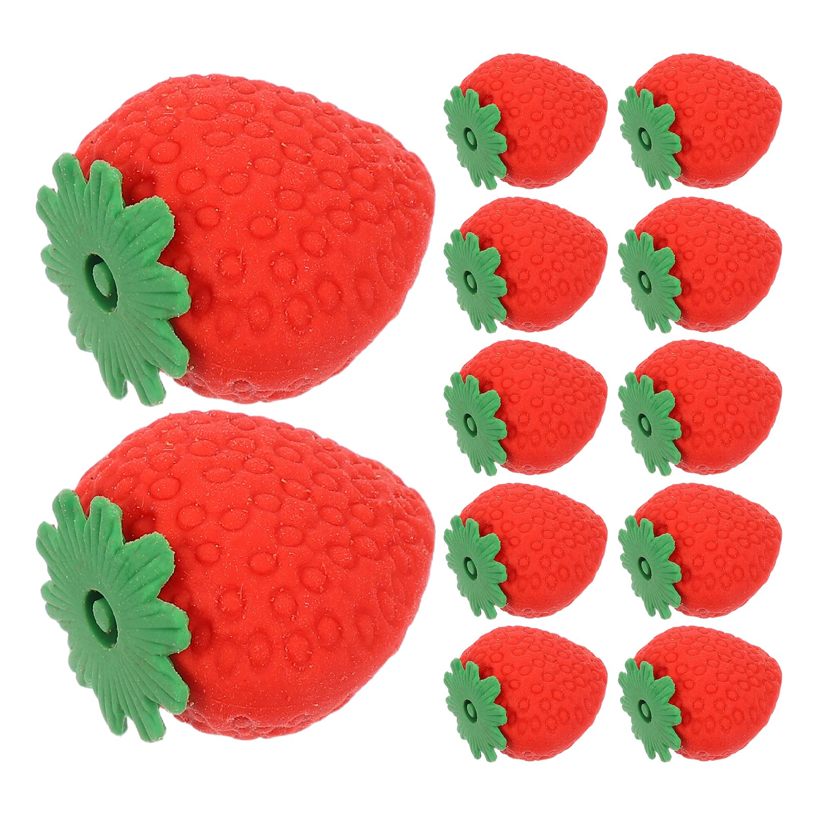 Gomme da Cancellare a Forma di Fragola Mini Rosse 100 Pezzi Tpr | Segni di Matita e Quaderni, Uso Quotidiano in Aula, Misura Ergonomica Resistente All'usura