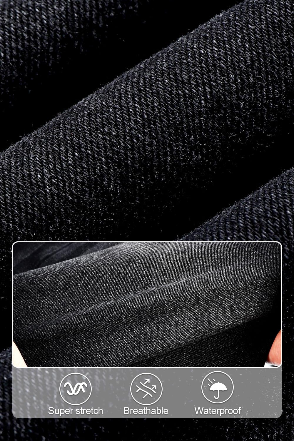 Heyfanee Mens Jeans Relaxed Fit Stretch Denim Jeans for Men Straight Leg Comfort - Image 6