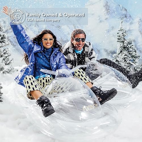 Vista 36 de FUNBOY Moto de nieve inflable para invierno, paquete de dos unidades, Happy Face paquete de dos Paquete de dos caras felices,Champán paquete