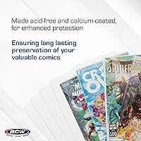 Vista 5 de BCW Tableros de respaldo de cómics actuales - Paquete de 200 24 puntos, recubiertos, amortiguados con carbonato de calcio al 3% Corte