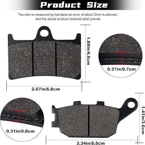Miniatura 2 de Pastillas de Freno Delantero y Trasero para Yamaha FZ1 FZ6 FZ8 YZF R1/R6/R6S/ R7 XSR900 XSR700 MT07 MT09