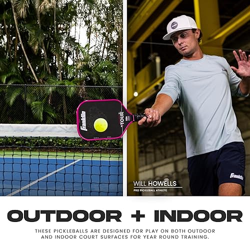 Miniatura 8 de Franklin Sports Pickleballs de entrenamiento - Pickleballs de entrenamiento para principiantes + práctica de habilidades - Bolas de pickleball al