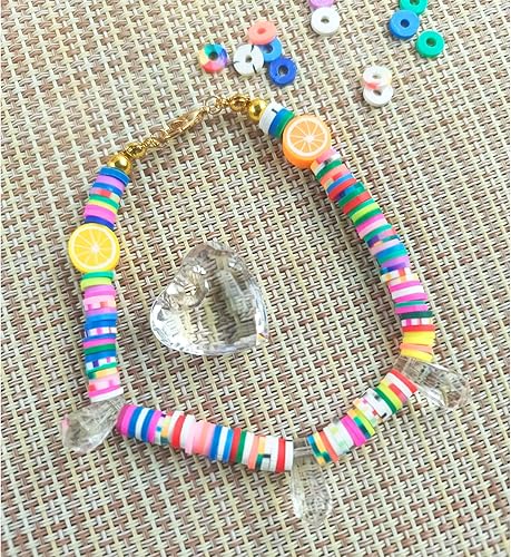 Vista 19 de 3500 cuentas de arcilla plana coloridas de 0.236 pulgadas para bricolaje, polímero, joyería hecha a mano para collares, pulseras, aretes, colgantes