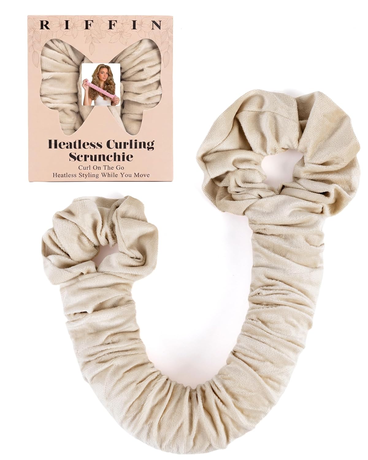 Velvet Heatless Curling Scrunchie Overnight Curls Hair Curler