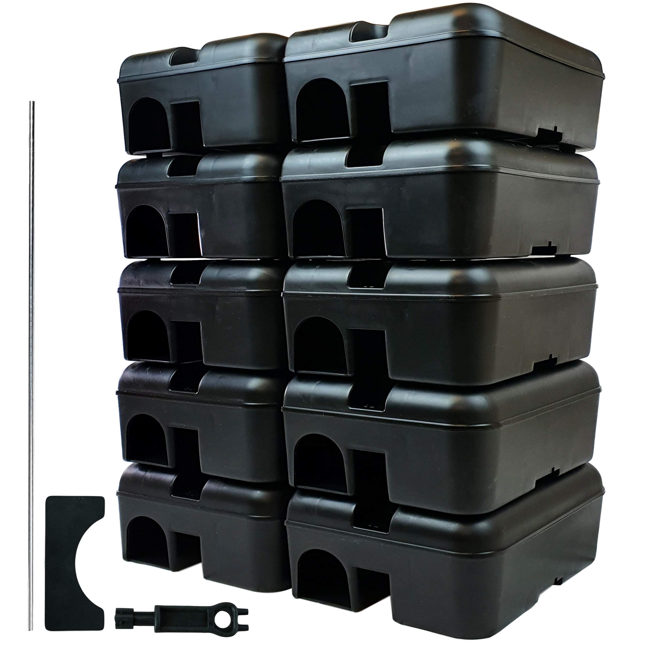 Roshield Extra Large Bait Box - 10 Pack, Rat & Mouse Pro Quality Tamper-Resistant Safety Bait Box For Rodent Trap Control Treatments, Secure Lockable Bait Stations Appropriate In Both Indoor And Outdoor Settings.