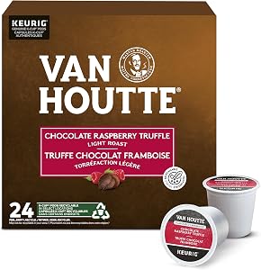 Van Houtte Raspberry Chocolate Truffle Coffee, K-Cup Portion Pack for Keurig Brewers (24 Count)