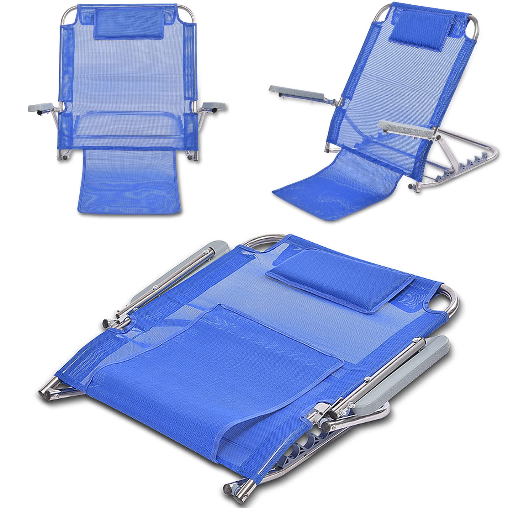 Bed Back Support, Supports Pillows for Sitting Up in Bed, 6 Positions Adjustable Luxury Back Rest, Portable Folding Backrest Bracket for Elderly