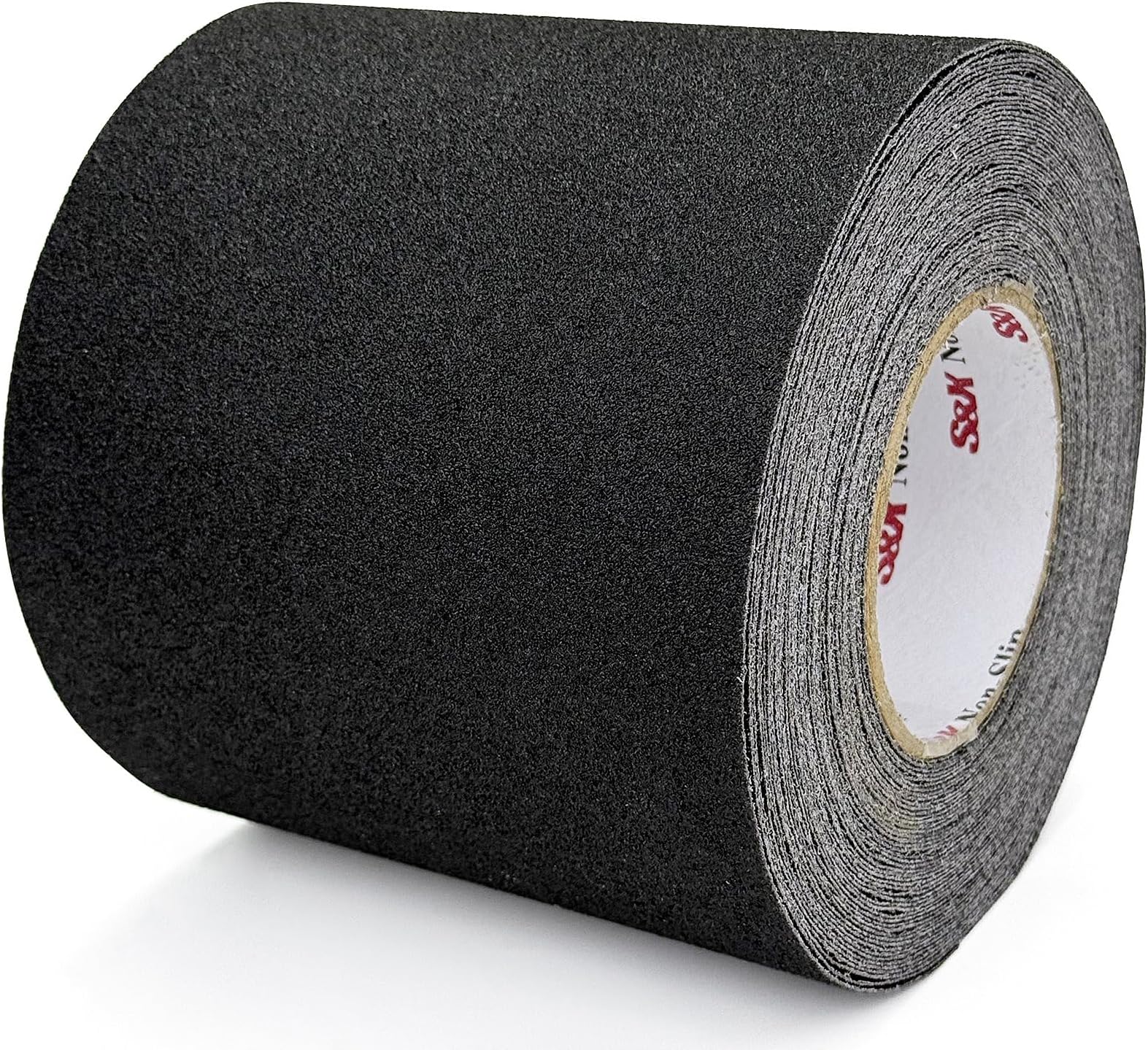 S&X Anti Slip Tape 6 Inch x 60 FT Roll, Ultimate Non-Slip Skid Grip Tape for Outdoor Stair Treads, Wooden Steps & Exterior Grips, Black, Grit 60, Waterproof, Extra-Durable, Long-Lasting Tread Strips