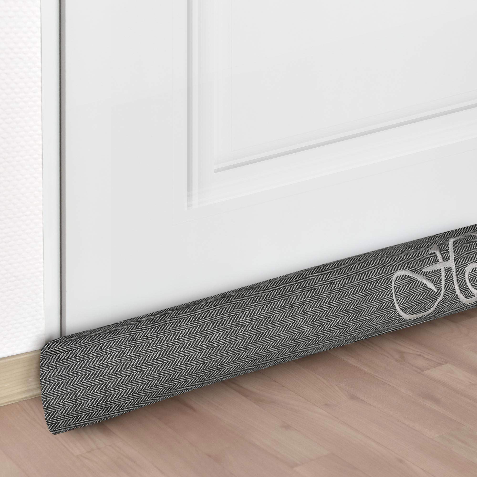 Beautissu Draught Excluder for Doors 100 cm Tuuli HO, 1,1kg Heavy Door Pillow Draft Wind Stopper for Windows - Image 2