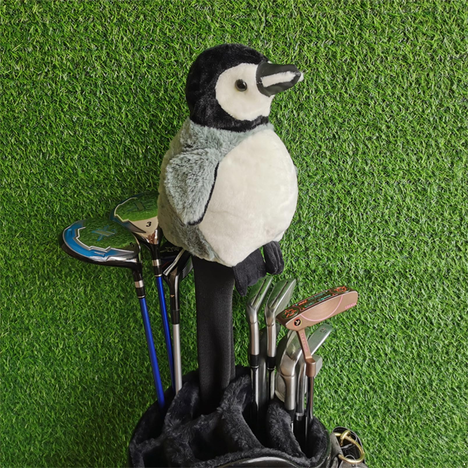 dPois Protector de Cabezal para Palo de Golf Estilo Pingüino Funda Suave para Madera Accesorio Deportivo