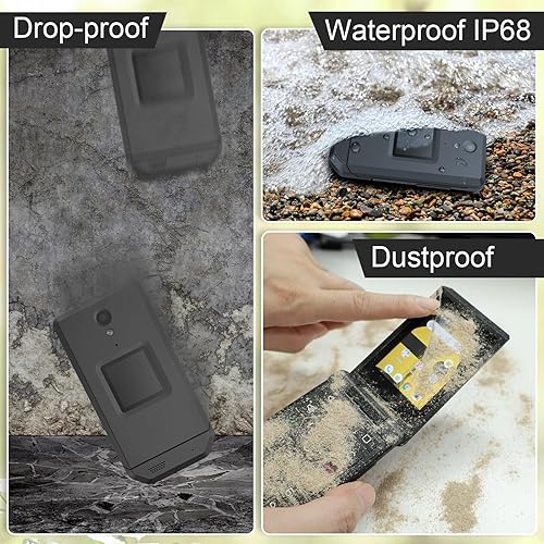 Miniatura 3 de Unifone S22 Rugged Flip Phone desbloqueado (16GB) 2.8 '' pantalla táctil Teléfono celular inteligente Android 11, IP68 resistente al agua, 4G LTE