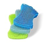 Geloo.Silicone Sponge Dish Brush, Double Sided Cleaning Brush for Dishes, Kitchen Gadgets and Accessories (3 Pack)