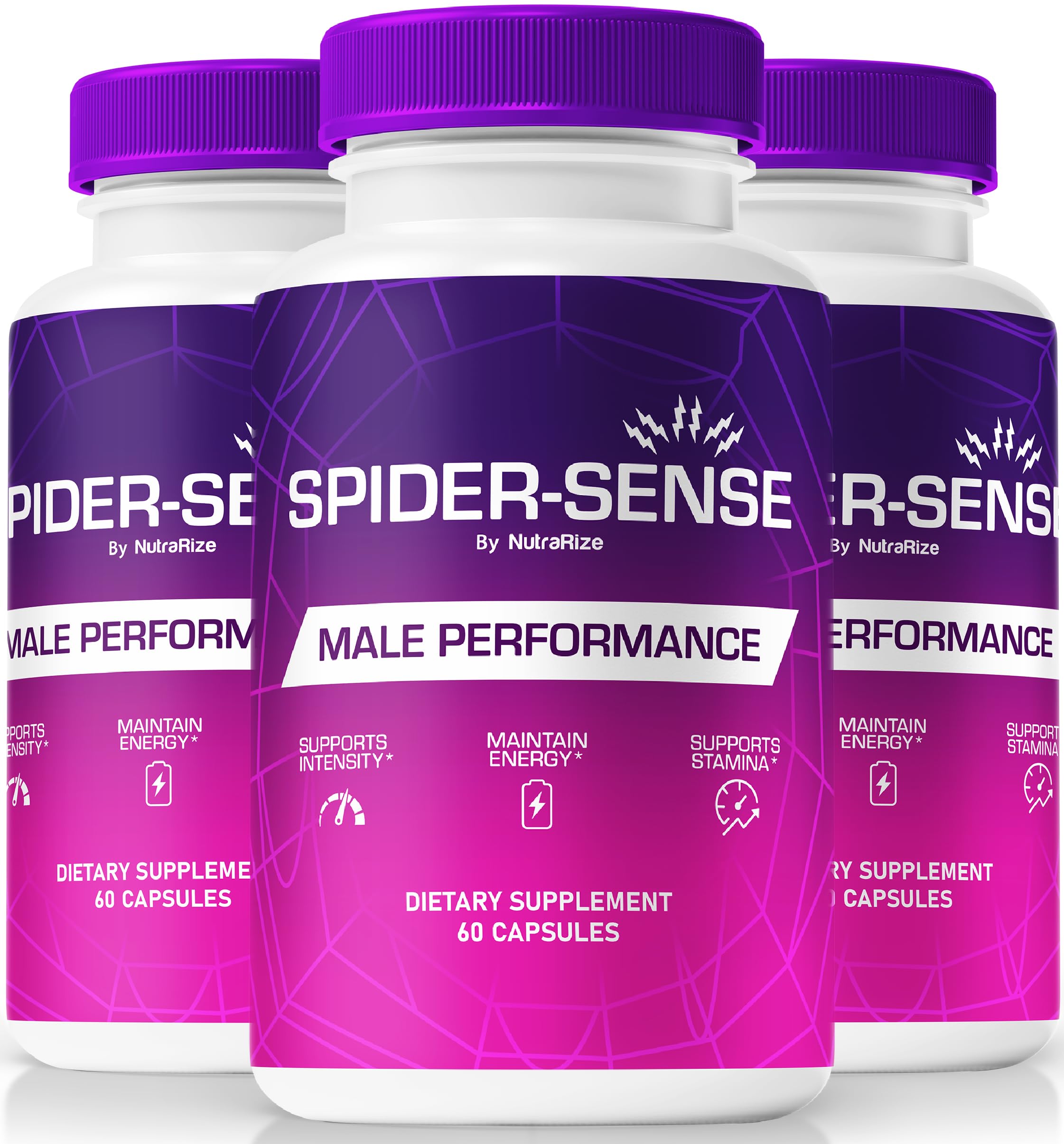 (3 Pack) Spider-Sense Pills, Official Spider Sense Pills for Men, All-Natural Male Capsules for Energy, Stamina and Peak Performance, Premium SpiderSense Formula Review (180 Capsules)