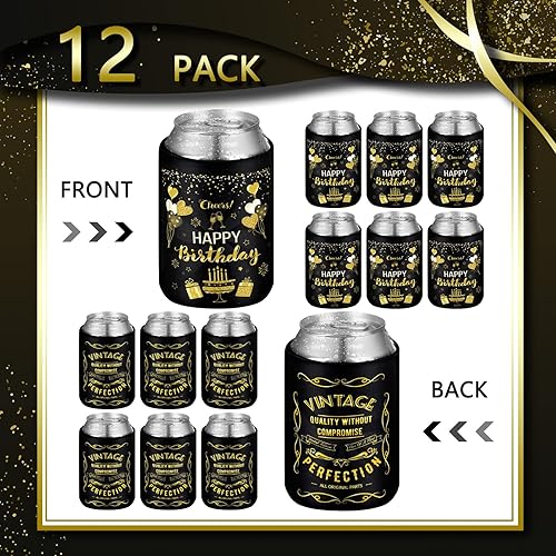 Miniatura 5 de 12 fundas aisladas de neopreno para latas de 12 onzas, para hombres y mujeres, regalos de fiesta (cumpleaños)