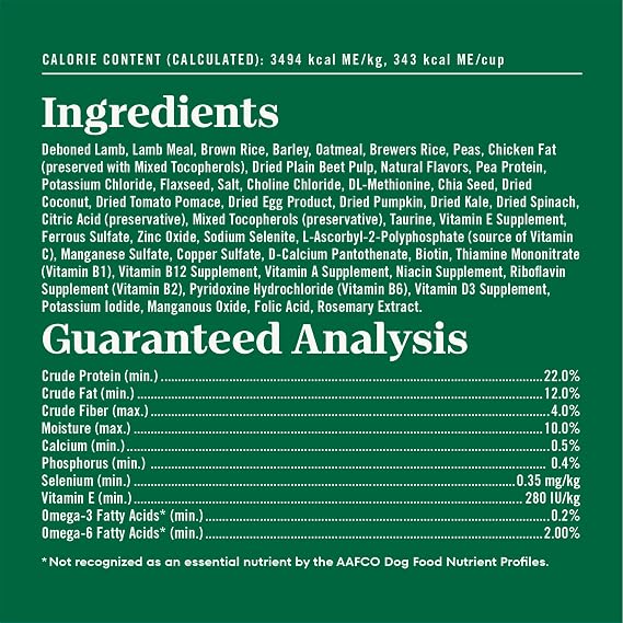 Nutro Natural Choice Large Breed Adult Dry Dog Food, Lamb & Rice, 30 lb