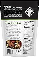 Vista 2 de Power Up Mega Omega Trail Mix Gourmet Nut - Bolsa de mezcla de frutos secos, 14 onzas