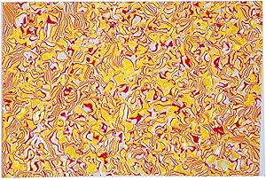 Amazon.co.jp_ ギターピックガードシート、4弦ベースブリッジギターピックガード素材、家庭用の使いやすい絶妙な外観性能(Yellow red pearl) _ 楽器・音響機器