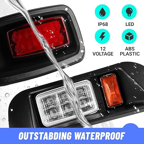 Miniatura 2 de Drive-up Kit de luces LED para carrito de golf EZGO TXT 1996-2013 a gas y carros de golf eléctricos, EZGO TXT Kit de faros LED y luces traseras para