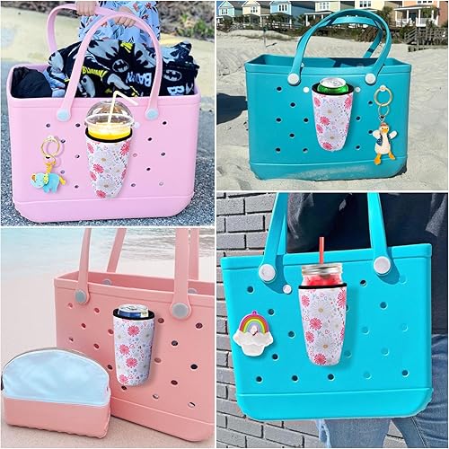 Vista 6 de BABORUI Portavasos de margarita para bolsa Bogg, accesorios para bolsa Bogg Original XL, soporte de bebida compatible con bolsa Bogg/bolsa de mano