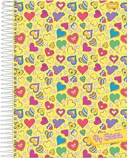 Caderno Universitário Pop Collection, Foroni, Pacote com 4 Cadernos, Capas Sortidas