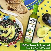 Vista 7 de De La Rosa Aceite de aguacate 100% puro, Kosher para Pascua, vegano, sin OMG y sin gluten, ideal para cocinar con alto punto de humo, primer aceite
